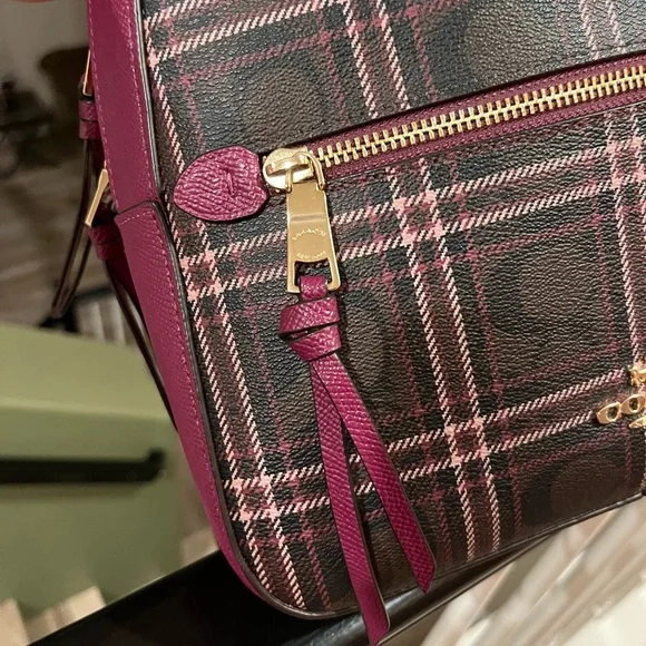Coach Jordyn Field Plaid Backpack - www.nhima.co.zm display picture 1